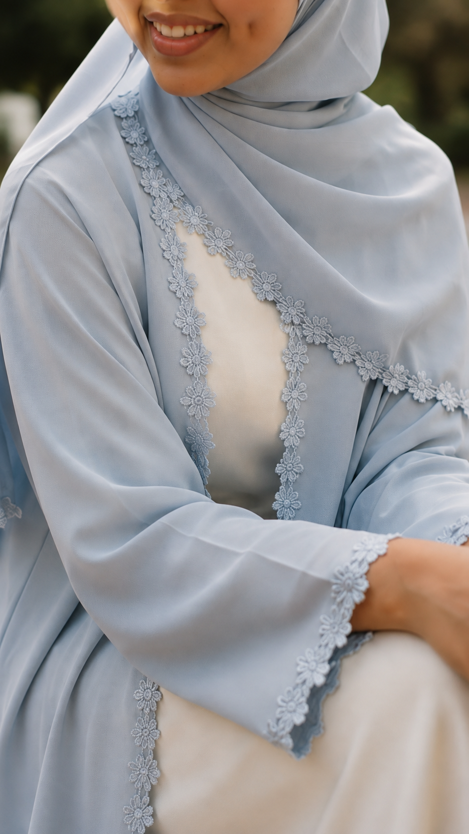 Abaya Sakura BLEUE