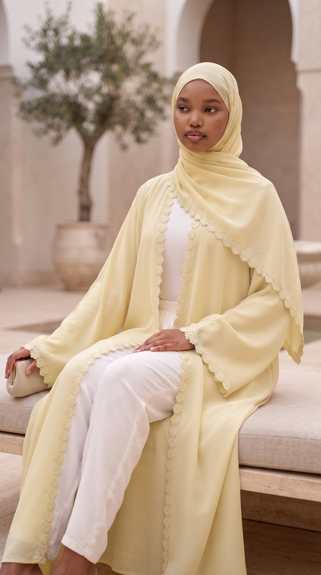 Abaya Sakura JAUNE