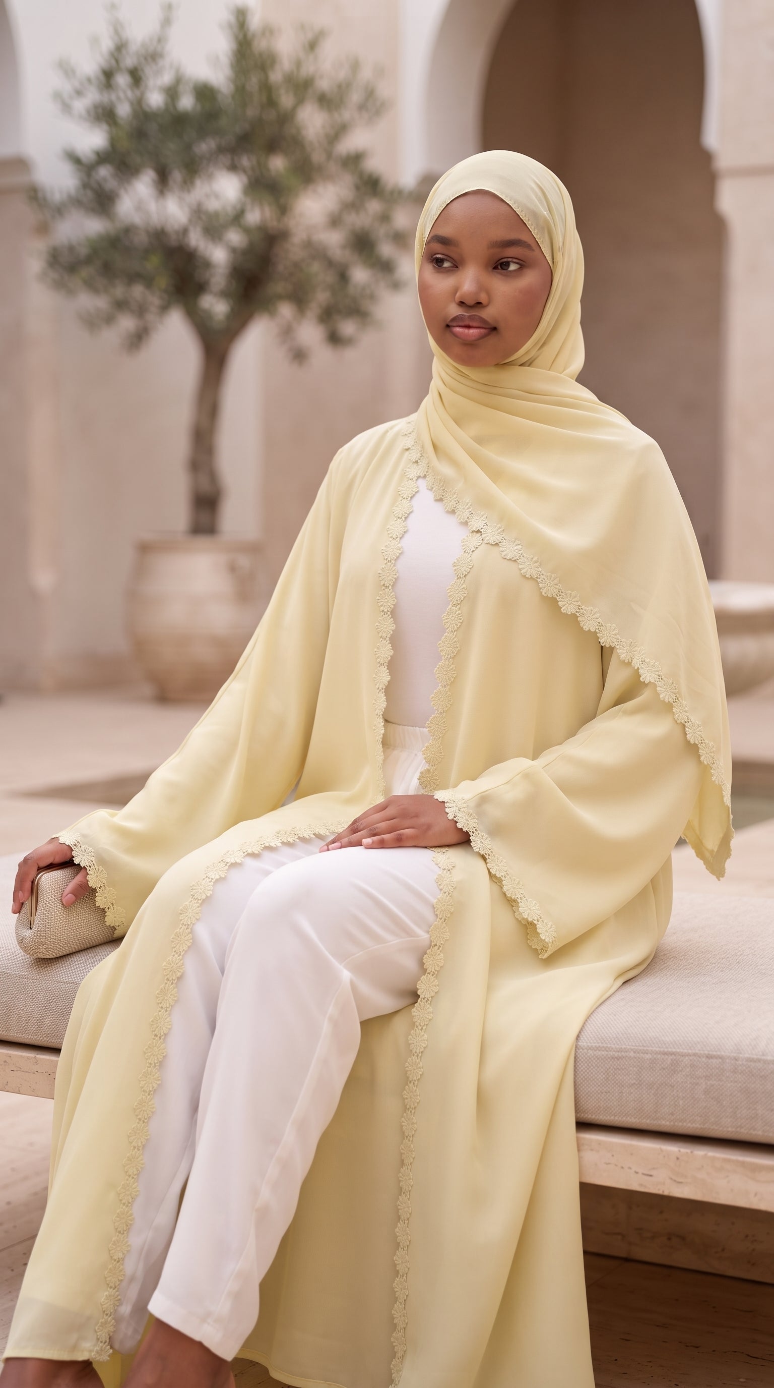 Abaya Sakura JAUNE